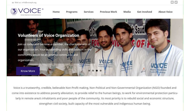 Voice NGO, Pakistan